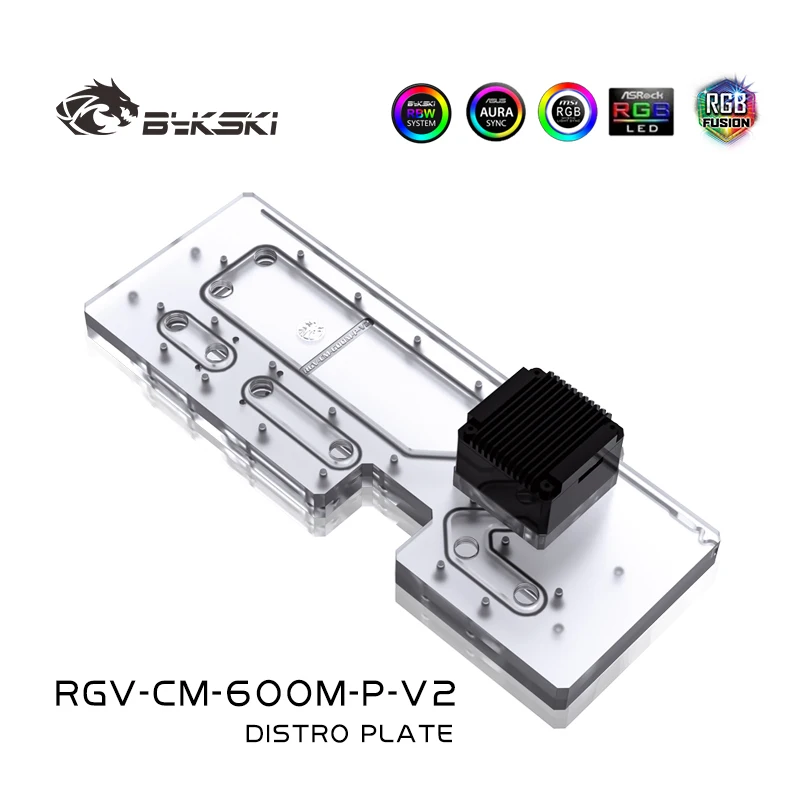 Distro Plate Ddc Pump Combo - BYKSKI – réservoir acrylique utilisé pour
