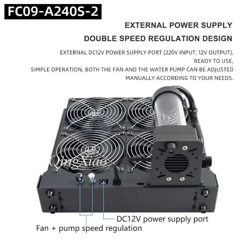 External Radiator Water Cooling Kit - Kit de refroidissement externe intégré avec