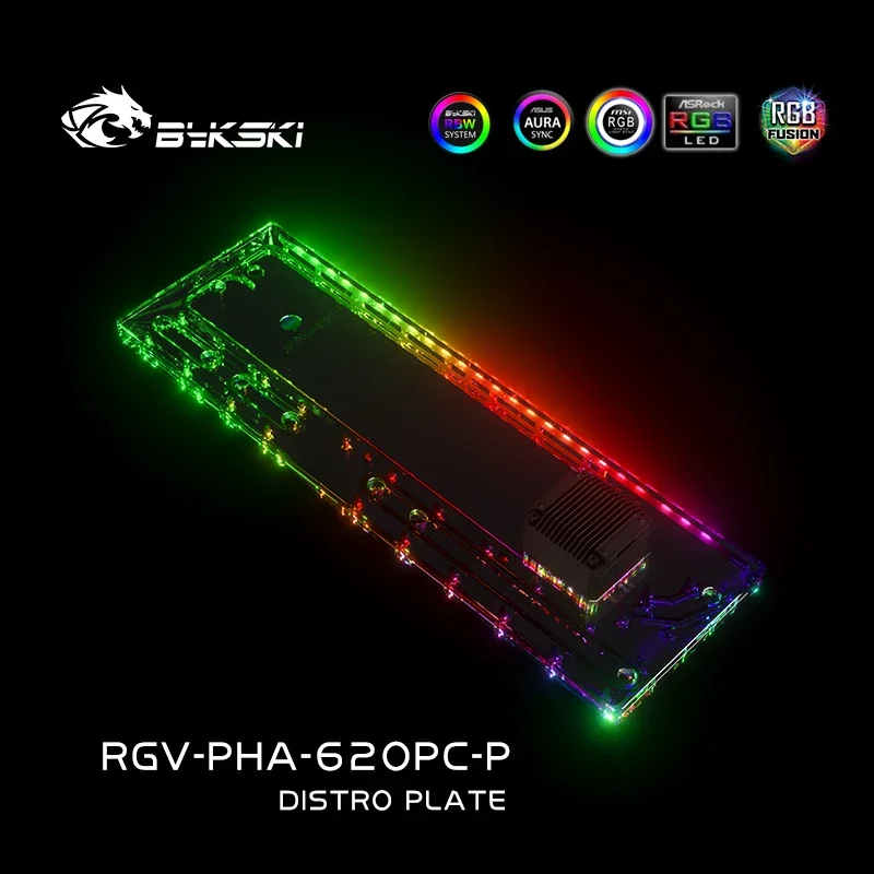 Distro Plate Ddc Pump Combo - Bykski plaque de distribution acrylique/réservoir de