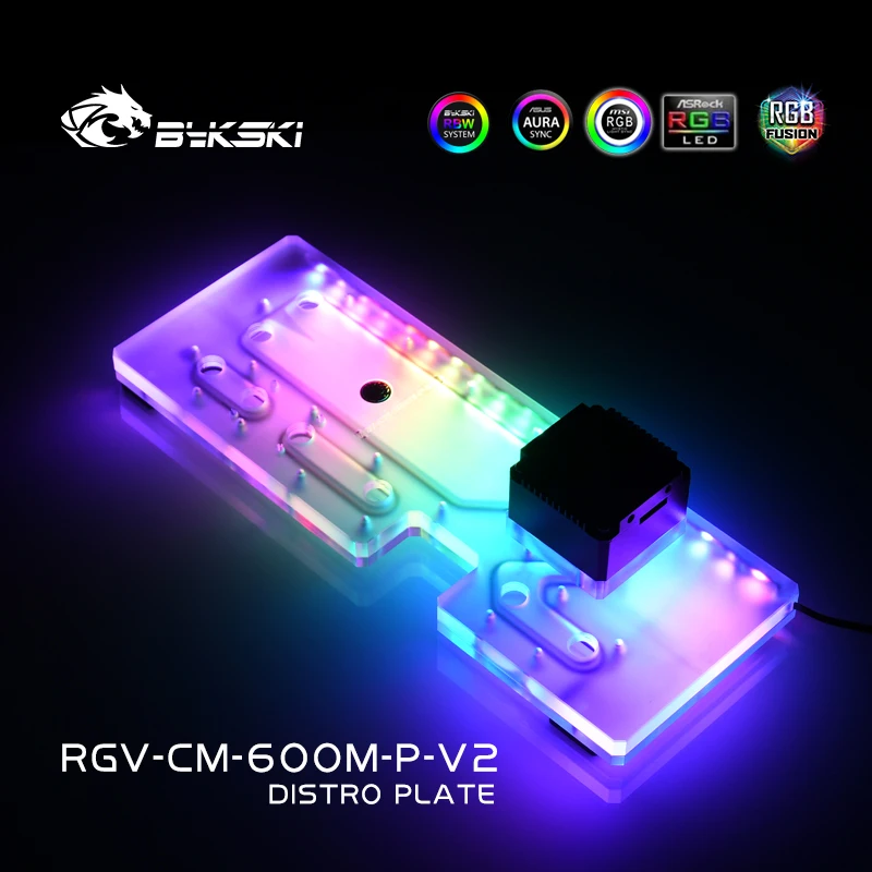 Distro Plate Ddc Pump Combo - Bykski plaque de distribution acrylique/réservoir de